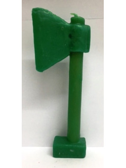 Grüne Axt Kerze. 20 Zentimeter