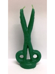 Grüne Schere Kerze. 16 Zentimeter