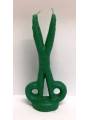 Grüne Schere Kerze. 16 Zentimeter