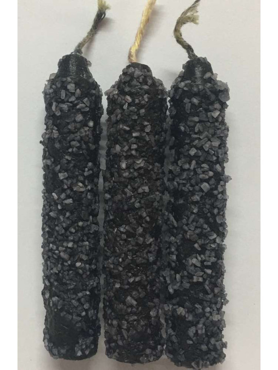 Schwarzes Salz Kerze klein 11cm