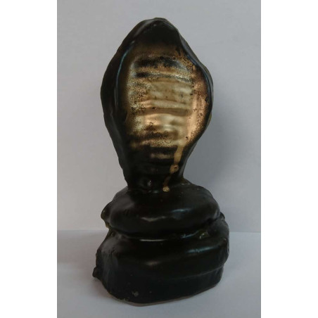 Schwarze Kobra. 15 cm hoch x 8 cm Basis