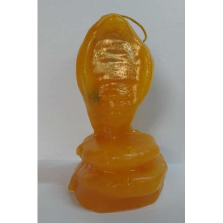 Gelbe Kobra. 15 cm hoch x 8 cm Basis