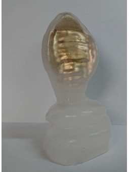 Weiße Kobra. 15 cm hoch x 8 cm Basis