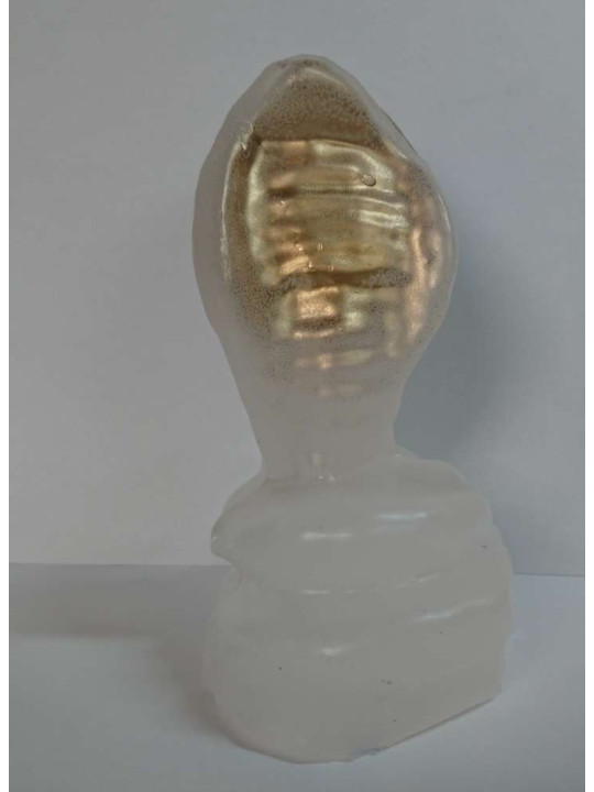 Weiße Kobra. 15 cm hoch x 8 cm Basis