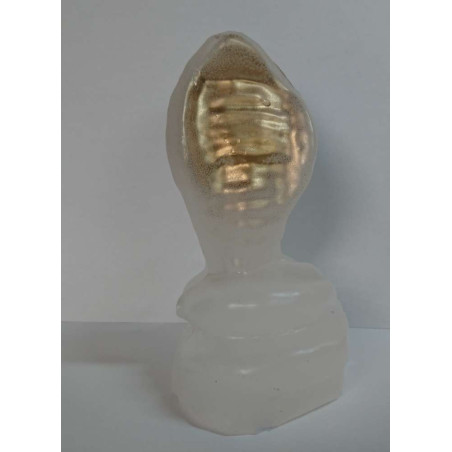 Weiße Kobra. 15 cm hoch x 8 cm Basis