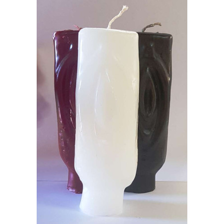 Weiße Vagina Kerze 14cm