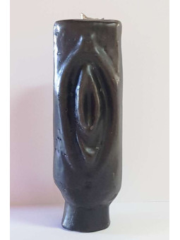 Schwarze Vagina Kerze 14cm
