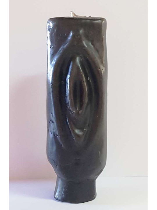 Schwarze Vagina Kerze 14cm