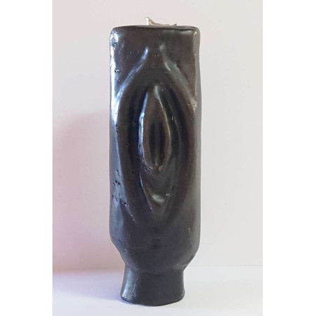 Schwarze Vagina Kerze 14cm