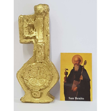 Goldener Schlüssel Heiliger Benedikt, 15cm