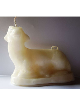 Wachsfigur Weißes Lamm, dominante zähmende Familie