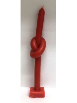 Große rote Knotenkerze 2 x 25 Zentimeter