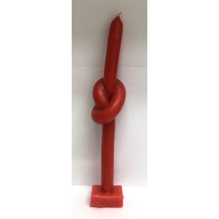 Große rote Knotenkerze 2 x 25 Zentimeter