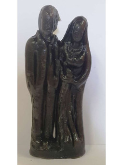 Hochzeit Kerze Schwarz Mann-Frau 17cm