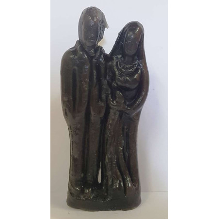 Hochzeit Kerze Schwarz Mann-Frau 17cm