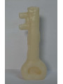 Weiße Schlüsselkerze. 18 Zentimeter