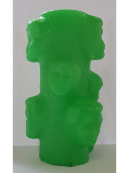 Thousand Faces Kerze groß grün, 16x9cm, 16x9cm