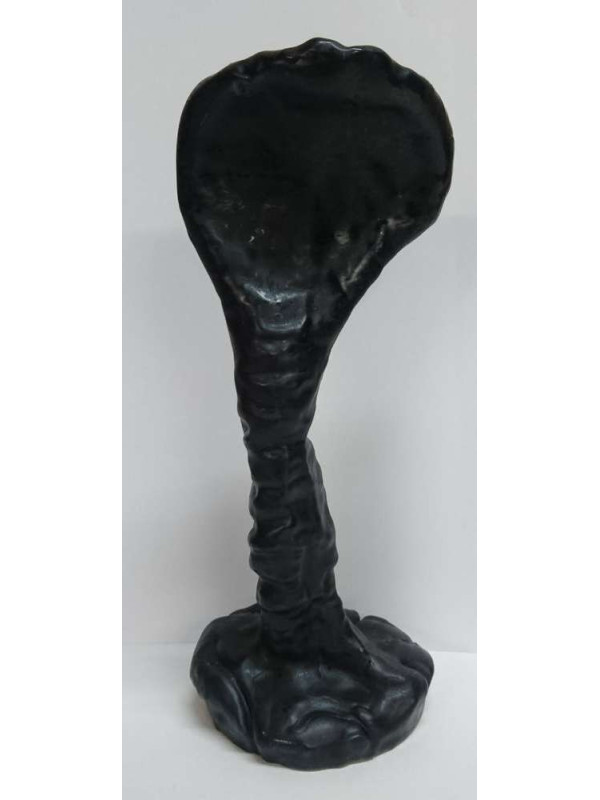 Schwarze Kobra Kerze 23cm x 10cm