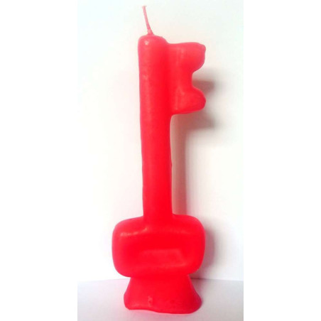 Rote Schlüsselkerze. 15 Zentimeter