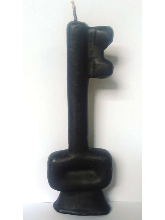 Schwarze Schlüsselkerze. 15 Zentimeter