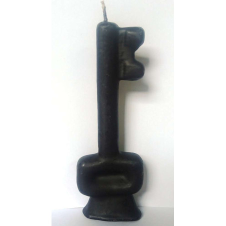 Schwarze Schlüsselkerze. 15 Zentimeter