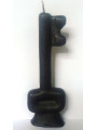 Schwarze Schlüsselkerze. 15 Zentimeter