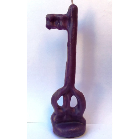 Lila Schlüsselkerze. 15 Zentimeter