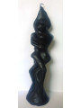 Large Couple Intertwined Black Male Female 27cm.