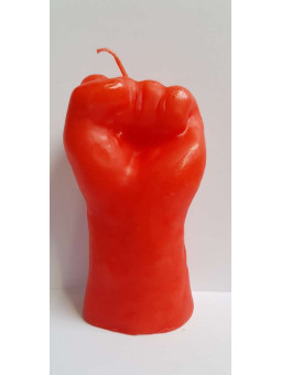 Rote Faust Kerze.10 Zentimeter