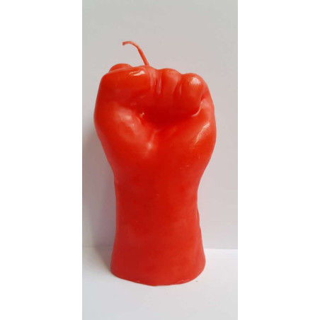 Rote Faust Kerze.10 Zentimeter