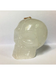 Kleine weiße Totenkopfkerze. 7 x 8Zentimeter