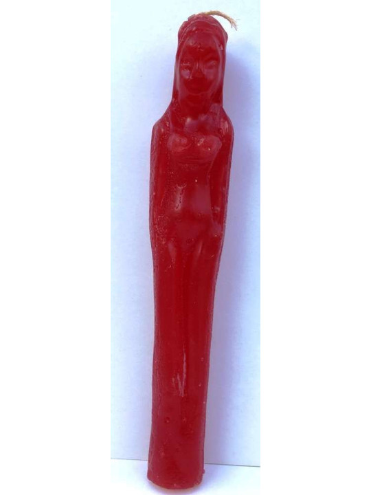 Rote Kerze, Form einer Frau, 20X2