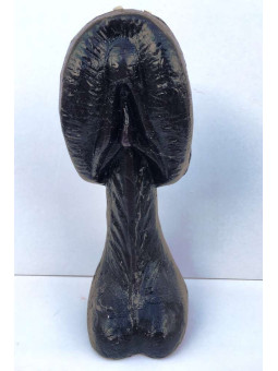 Pene-Vagina Schwarze Kerze 18cm