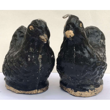 Schwarze Henne Wachsfigur für Limpias. Glücksfall