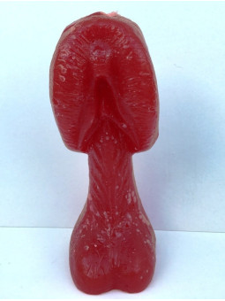 Penis-Vagina Rote Kerze 18cm