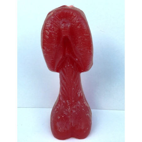 Penis-Vagina Rote Kerze 18cm