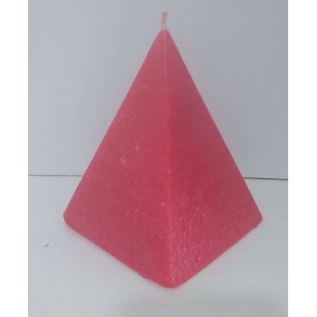Rote Pyramide Kerze, 10cm Basis x 13cm Höhe, Straßenöffner Liebe.
