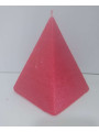 Rote Pyramide Kerze, 10cm Basis x 13cm Höhe, Straßenöffner Liebe.