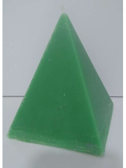Grüne Pyramide Kerze, 10cm Basis x 13cm Höhe, Trade-Business Geschenköffner