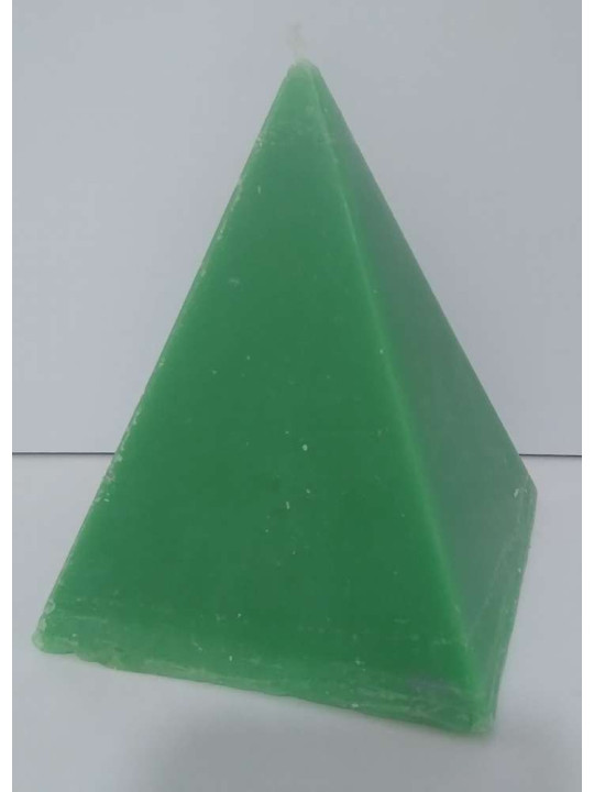 Grüne Pyramide Kerze, 10cm Basis x 13cm Höhe, Trade-Business Geschenköffner