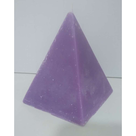 Lila Pyramide Kerze, 10cm Basis x 13 cm Höhe, Wegbereiter gegen Hindernisse