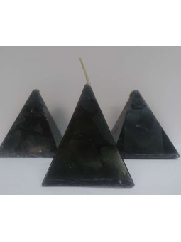 Kleine Pyramidenkerze, schwarz, 6cm Basis x 7cm Höhe, Anti-Negativitäten Straßenöffner