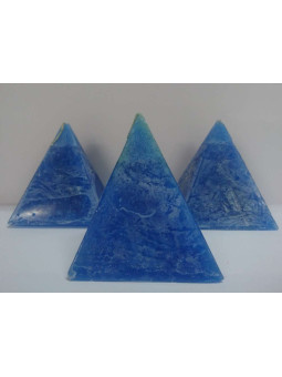 Kleine Pyramidenkerze Blau, 6cm Basis x 7cm Höhe, Wegöffner Mental Studies Lamp, Processes
