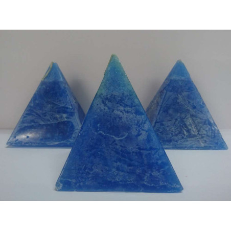 Kleine Pyramidenkerze Blau, 6cm Basis x 7cm Höhe, Wegöffner Mental Studies Lamp, Processes