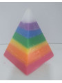 Pyramide Kerze 7 Farben, 10cm Basis x 13 cm Höhe.