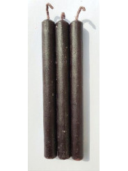 Handgemachte schwarze Kerze 15x1,5cm