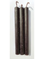 Handgemachte schwarze Kerze 15x1,5cm