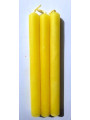 Handgemachte gelbe Kerze 15x1,5cm