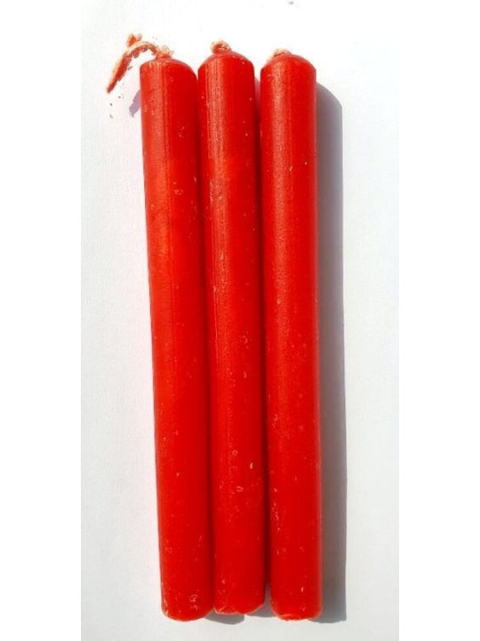Rote Artisan-Kerze 15x1,5cm