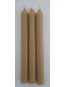 Handgemachte Esoterikkerze Ocker 15x1,5cm.